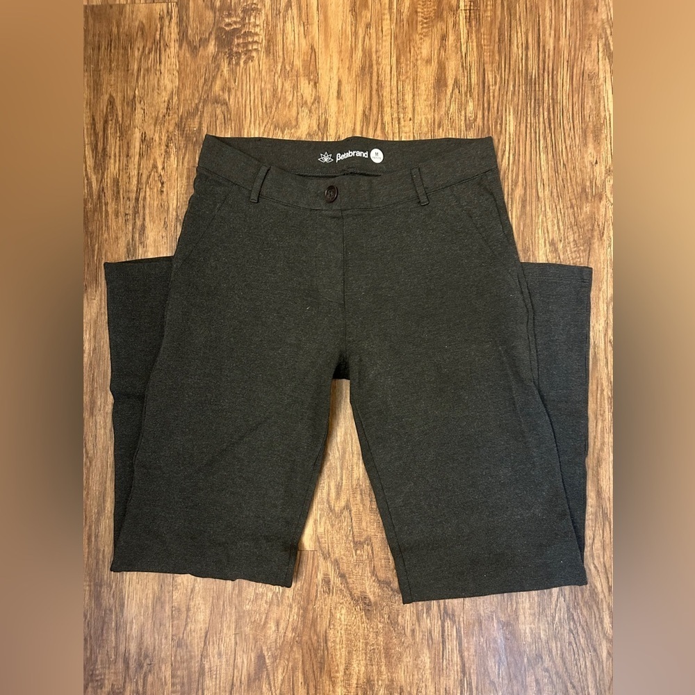 Betabrand Grey Stretchy Work Pants. Size medium petite